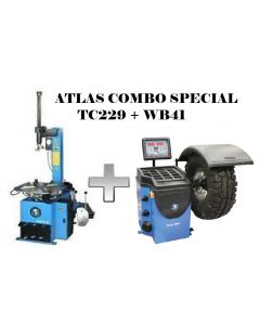 ATETCWB-COMBO5-FPD image(0) - Atlas Automotive Equipment Atlas Equipment TC229 Rim Clamp Tire Changer + WB41 Wheel Balancer Combo Package