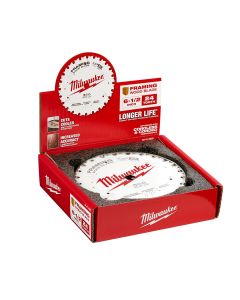 MLW48-41-0620 image(0) - Milwaukee Tool 6-1/2" 24T Framing Circular Saw Blades Bulk 10