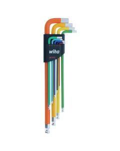 WIH66980 image(0) - Wiha Color Coded Ball End Hex L-Keys set sizes included: 1.5, 2, 2.5, 3, 4, 5, 6, 8, 10mm