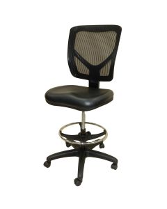 LDS1010817 image(0) - ShopSol Workbench Chair w/ vinyl seat and  mesh backrest