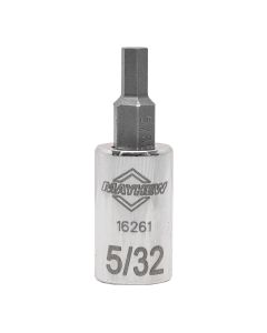 MAY16261 image(0) - Mayhew Mayhew 5/32-Inch SAE Hex Short Insert Socket Bit, 1/4-Inch Drive