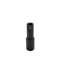 VIMIMPM609D image(0) - VIM Tools 9 mm X 3/8 Inch Drive CR-MO Impact Socket - Deep