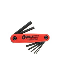 BND12592 image(0) - Bondhus Corp. HEX GORILLAGRIP FOLD UP SET-7 SIZES 1.5 THRU 6MM