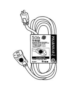 Coleman Cable EXT CORD 50' 16/3 YEL LITED END