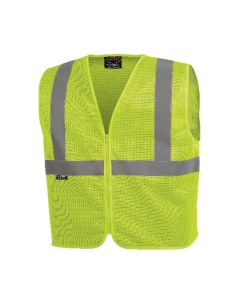 SRWV1025060U-M image(0) - Pioneer - Mesh Safety Vest No Pockets - Hi-Vis Yellow/Green - Size Medium