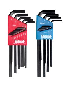 EKL10222 image(0) - Eklind Tool Company HEX KEY SET 22 PC SAE/METRIC LONG