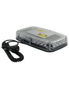 Hopkins Manufacturing LED Low-Profile Magnetic Warning Light Bar, Clear Lens w/ White LED