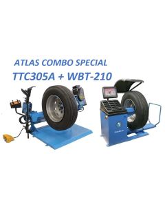 ATETTCWB-COMBO2 image(0) - Atlas Equipment TC305A Tire Changer+WBT210 Wheel Balancer Combo (WILL CALL)