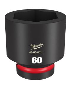 MLW49-66-6613 image(0) - Milwaukee Tool SHOCKWAVE Impact Duty  1"Drive 60MM Standard 6 Point Socket