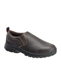 Avenger Work Boots Flight Series - Men's Low Top Slip-On Shoes - Aluminum Toe - IC|SD|SR - Brown/Black - Size: 11M