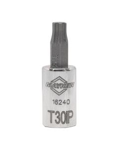 MAY16240 image(0) - Mayhew Mayhew T30IP Torx Plus&reg; Short Insert Socket Bit, 1/4-Inch Drive