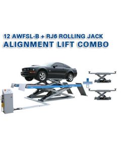 ATEATTD-12AWFSL-COMBO-FPD image(0) - Atlas Equipment 12AWFSL Alignment Scissor Lift and RJ-6 Rolling Jacks Combo