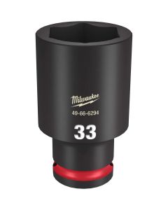 MLW49-66-6294 image(0) - Milwaukee Tool SHOCKWAVE Impact Duty  1/2"Drive 33MM Deep 6 Point Socket