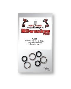 JSCMCT38010 image(0) - JUST CLIPS 3/8" FRICTION RINGS & O-RINGS FOR MILWAUKEE TOOLS - 10 PACK