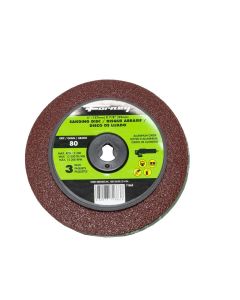 Forney Industries Resin Fibre Sanding Disc, Aluminum Oxide, 5 in x 7/8 in Arbor, 80 Grit