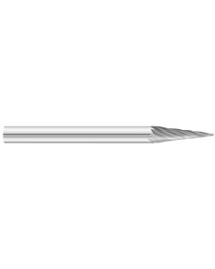 KNKKK14-SM-42 image(0) - KnKut KnKut SM-42 14&deg; Included Cone Shape Carbide Burr 1/8" x 7/16" x 1-1/2" OAL with 1/8" Shank