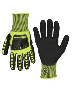 Legacy Manufacturing Flexzilla&reg; Pro Impact Sandy Nitrile Dip Gloves, Black/ZillaGreen&trade;, XL