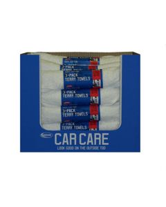 CRD40050D image(0) - Carrand 30PC 3PK Terry Cotton Towels Display