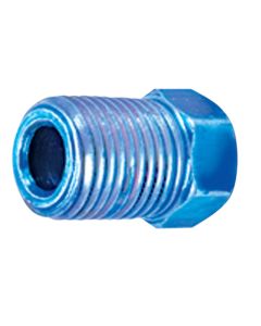 SRRBR210 image(1) - S.U.R. and R Auto Parts M10 X 1.0 BLUE INVERTED FLARE NUT (4)