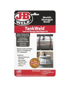 JBW2110 image(0) - J B Weld J-B Weld 2110 Metal Fuel Tank Repair Kit, Gray