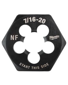 MLW49-57-5357 image(0) - Milwaukee Tool 7/16"-20 NF 1-Inch Hex Threading Die