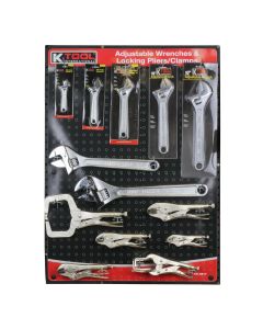 KTI0817 image(0) - K Tool International Adjustable Wrench & Pliers Display
