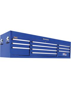 HOMBL02010720 image(0) - Homak Manufacturing H2PRO 72", 10-Drawer Top Tool Chest � 71 3/4"W x 21 3/4"D x 20 5/8"H, Blue