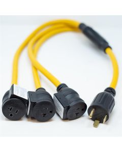 FRG1115 image(0) - Power Cord TT-30P to 3x5-20R 3ft Extension 10 AWG