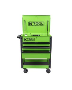 KTI75121 image(0) - K Tool International Service Cart 35 in. Premium 4 Drawer 500 lb. (Matte Neon Green)