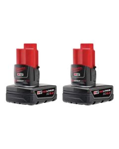 MLW48-11-2462 image(0) - Milwaukee Tool M12 REDLITHIUM XC High Capacity 6.0AH BATTERY 2PK