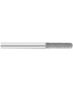 KnKut KnKut SC-42 Cylindrical Ball Nose Carbide Burr 1/8" x 9/16" x 1-1/2" OAL with 1/8" Shank