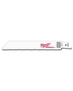 MLW48-01-7091 image(0) - Milwaukee Tool 6" 8/12 TPI SAWZALL Blades (Bulk - 100 Pk)