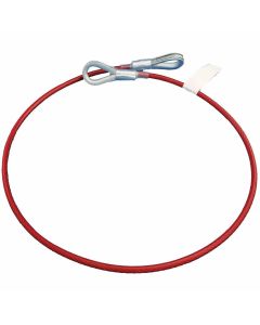 PeakWorks - Cable Anchor Sling, 1/4" PVC Coated Galv. Cable - 2 Eye Hooks - 5 FT