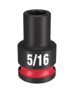 MLW49-66-6102 image(0) - Milwaukee Tool SHOCKWAVE Impact Duty  3/8" Drive 5/16" Standard 6 Point Socket