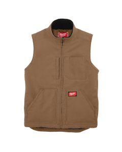 MLW801BR-2X image(0) - Milwaukee Tool HEAVY DUTY SHERPA-LINED VEST - BROWN 2X