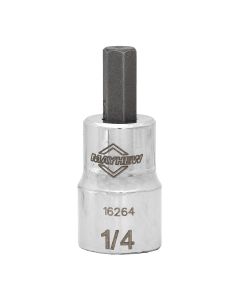 Mayhew Mayhew 1/4-Inch SAE Hex Short Insert Socket Bit, 3/8-Inch Drive