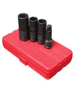 SUN2724 image(0) - Sunex SOCKET SET FLIP 4PC 1/2 DR. DEEP THIN WALL