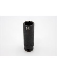 VIMIMPM616D image(0) - VIM Tools 16 mm X 3/8 Inch Drive CR-MO Impact Socket - Deep