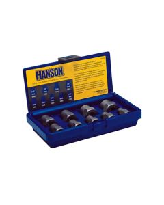 HAN54019 image(1) - Hanson BOLT EXTRACTOR SET 9PC 8MM-19MM W/3/8" DRIVE