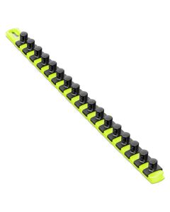 ERN8436HV image(0) - Ernst Mfg. 18" Socket Organizer and 17 Twist Lock Clips - HI-VIZ - 1/2"