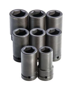 PROJ76104 image(0) - PROTO Proto 1" Drive 8 Piece Deep Metric Impact Socket Set - 6 Point