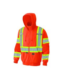 SRWV1060550U-4XL image(0) - Pioneer Pioneer - Hoodie - Hi-Viz Micro Fleece Zip Style - Hi-Viz Orange - Size 4XL