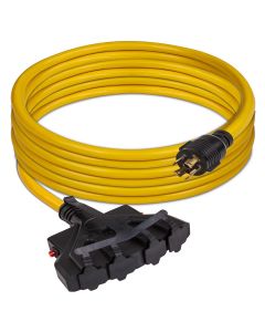 Firman Power Cord L14-30P to 4x5-20R 25ft Extension 10 AWG with Circuit Breakers and Storage Strap