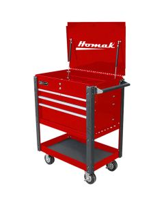 Homak Manufacturing 35 in. Pro Series 4 Drawer Flip Top Service Cart