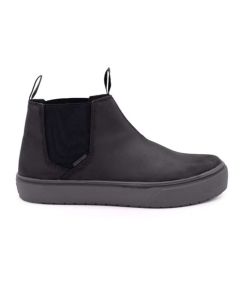 AIRWALK AIRWALK - VENICE - Men's Leather Chelsea Slip On - CT|EH|SF|SR - Black / Forged Iron - Size: 7.5 - 2E - (Extra Wide)