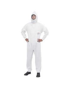 SAS6938 image(2) - SAS Safety Moonsuit Nylon/Cotton Coverall, Full Zipper Front, Hood, Velcro Wrist and Ankle, Washable, Large