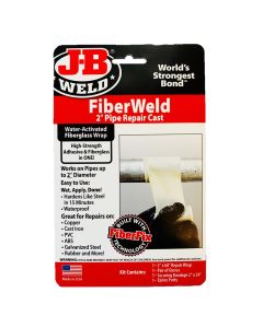 JBW38260 image(0) - J-B Weld 38260 FiberWeld Permanent Repair Cast 2x60 Inch - High Strength Adhesive Fiberglass Wrap - White