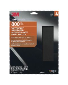 3M PAPER SHEETS-WETORDRY 9"X 11" P800 5/PK 10PK/CS