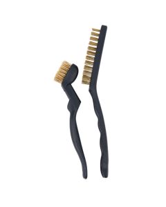 WLMW4951 image(0) - Wilmar Corp. / Performance Tool 2pc Brass Detailing Brush Set