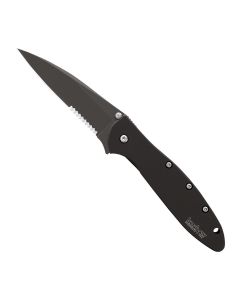 KER1660CKTST image(1) - Kershaw KEN ONION LEEK SERRATED KNIFE WITH BLACK